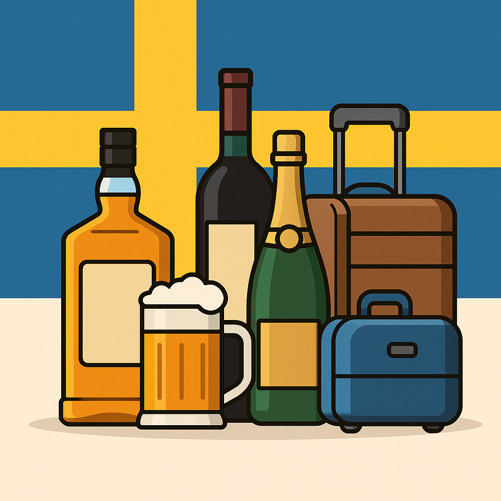 hur många liter alkohol får man ta in i sverige inom eu