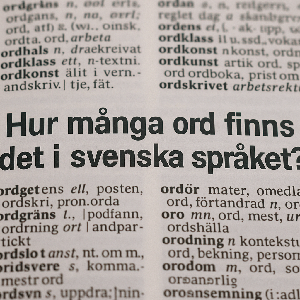 hur många ord finns det i svenska språket